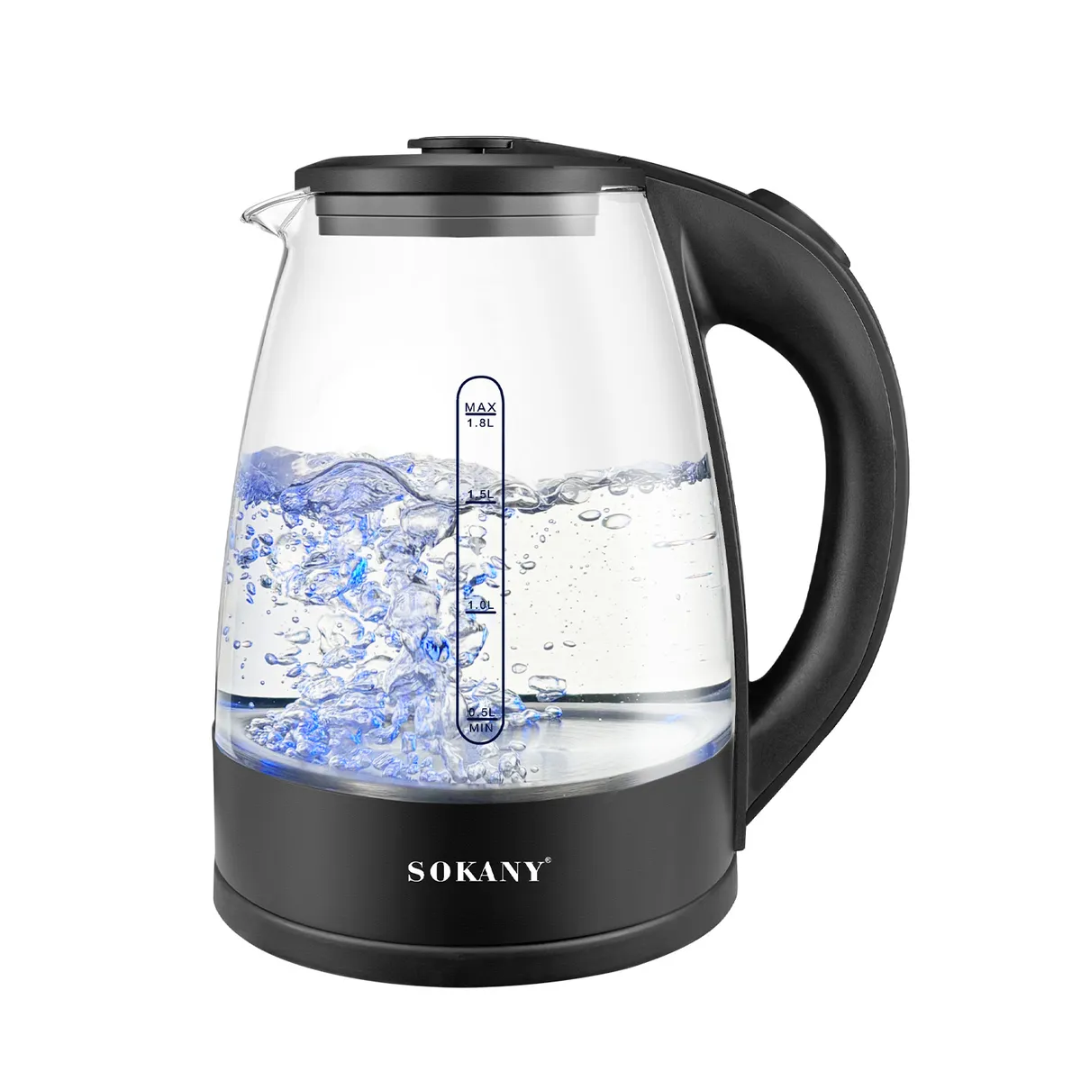 Sokany Glass Kettle with LED