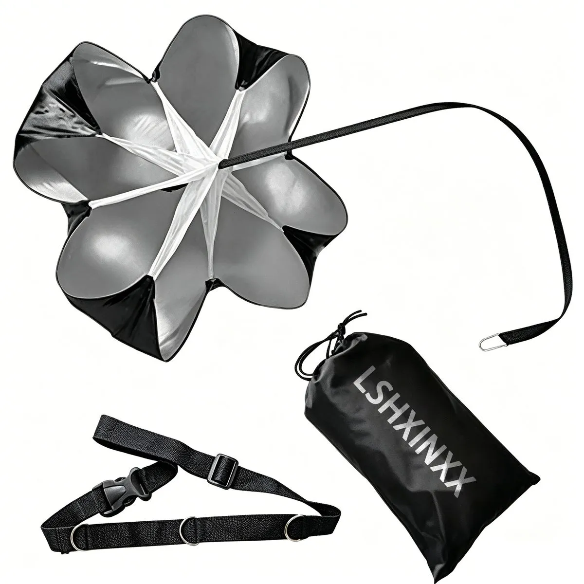 Running Speed Training 56" Parachute with Adjustable Strap, Free Carry Bag