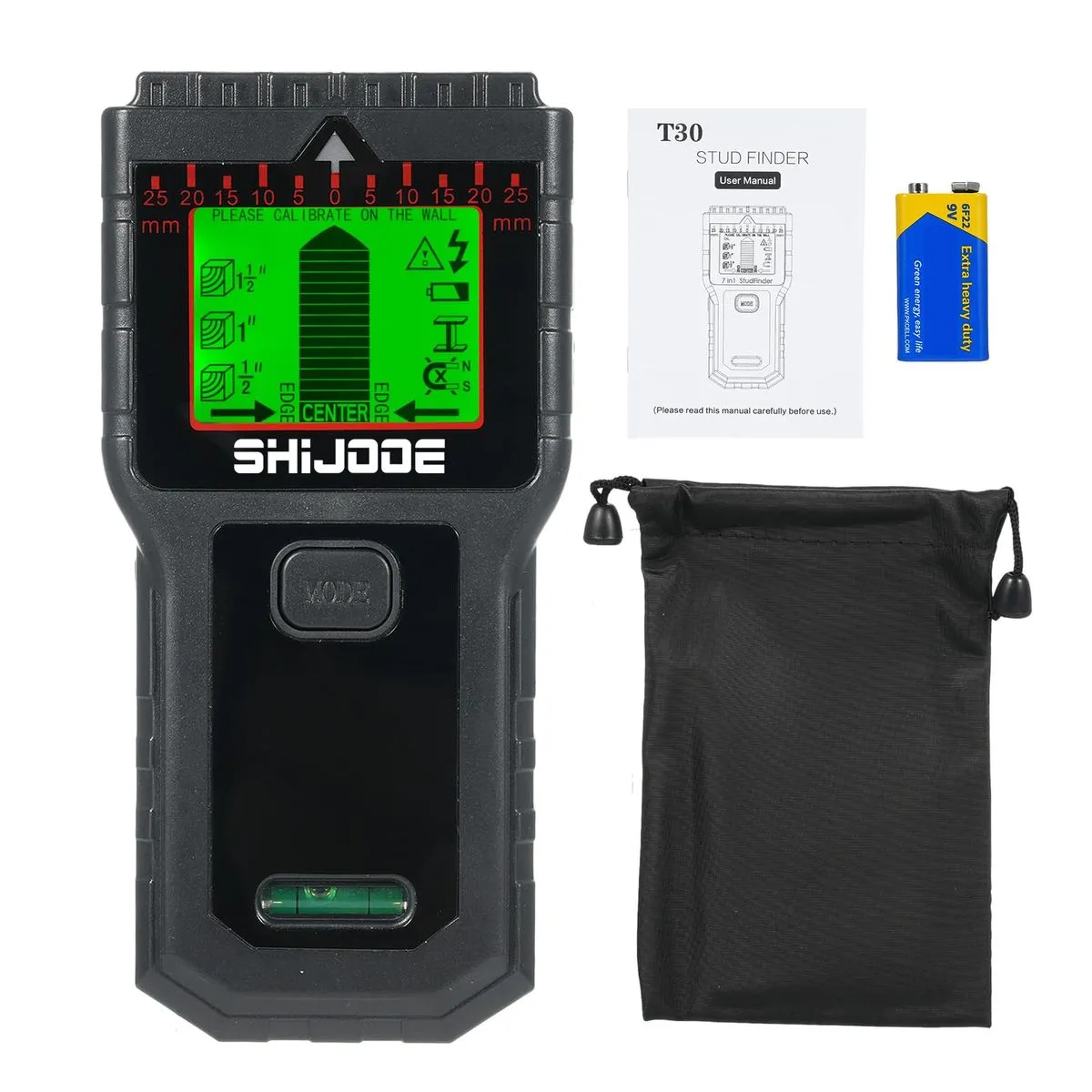 SHIJOOE Wall Detector Scanner 7 in 1 Multi-function Smart Stud Sensor