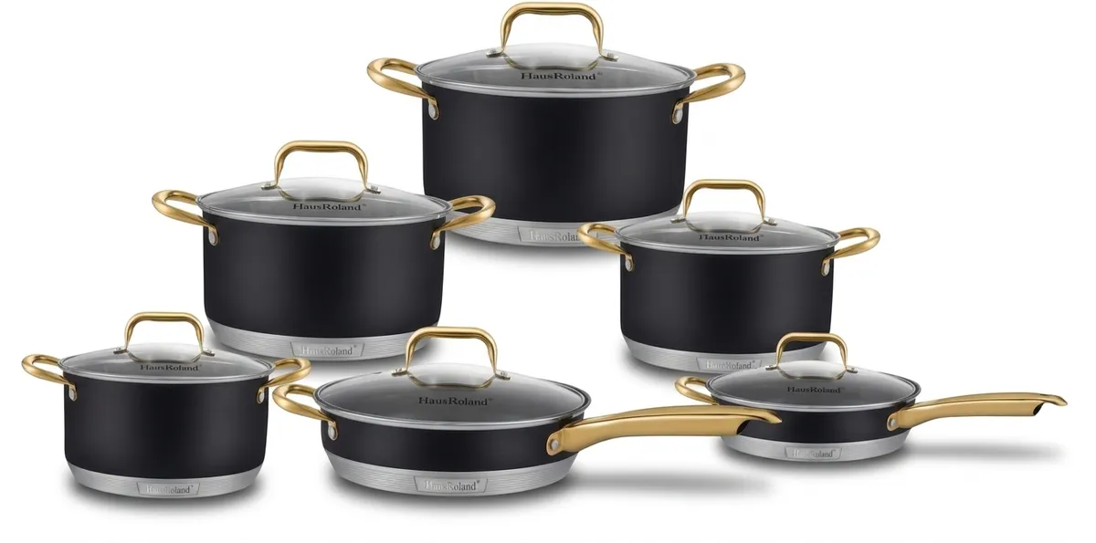 Haus Roland 12-Piece German Design Stainless Steel Cookware Pot Set