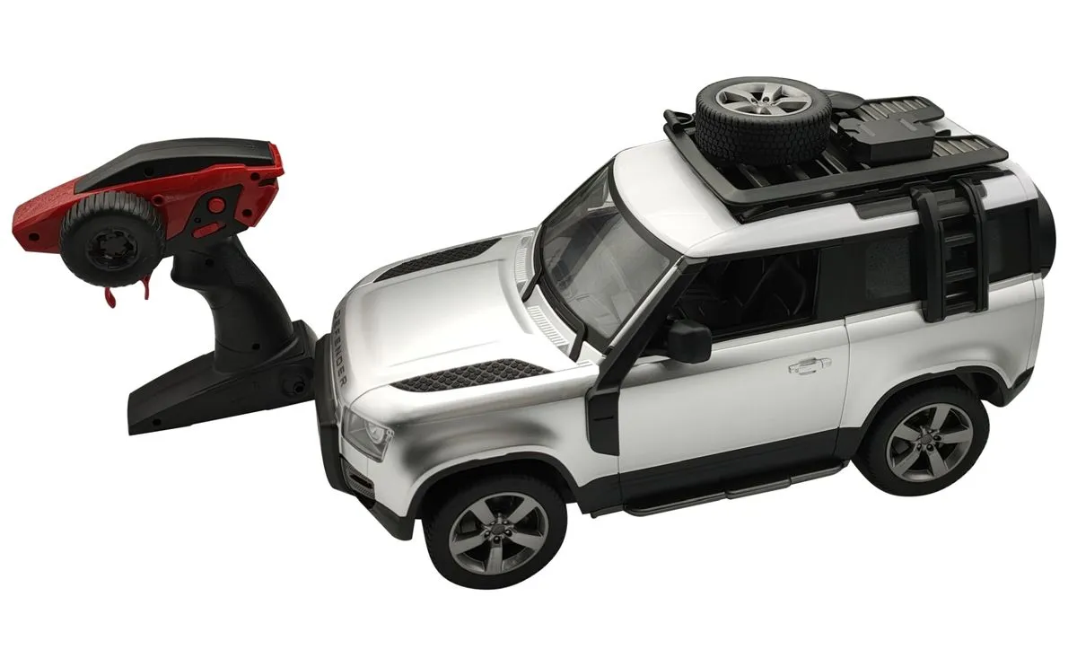 RW Toys 1/12 R/C Land Rover Defender 90 2020 - Metal Silver (38cm Long)