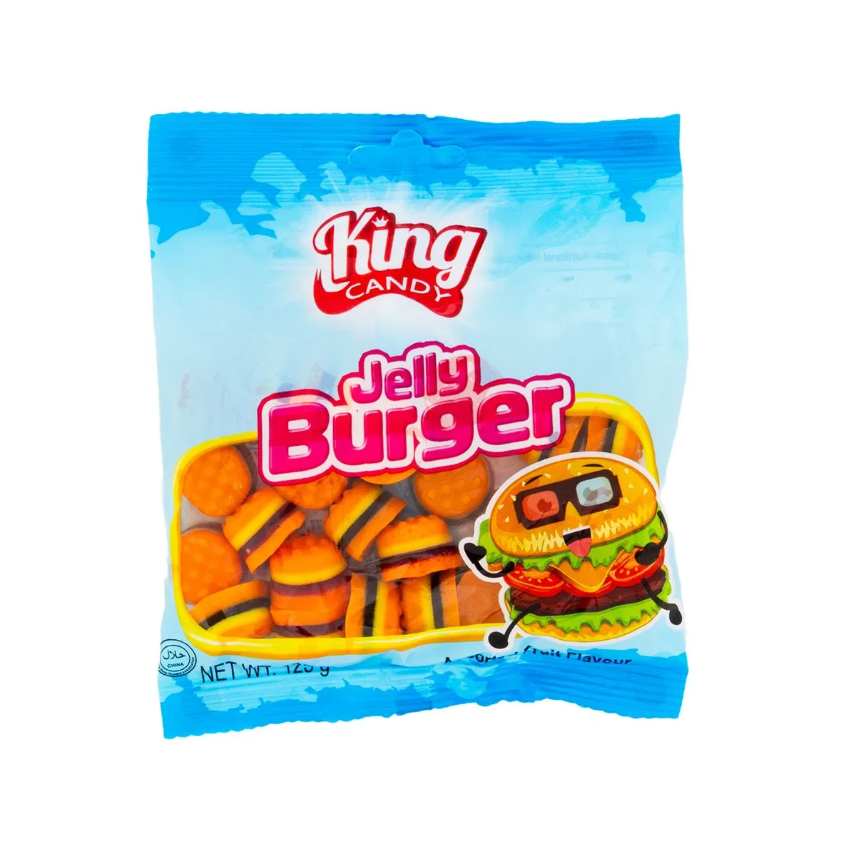 King Candy 125g Jelly Burger - 8 Pack