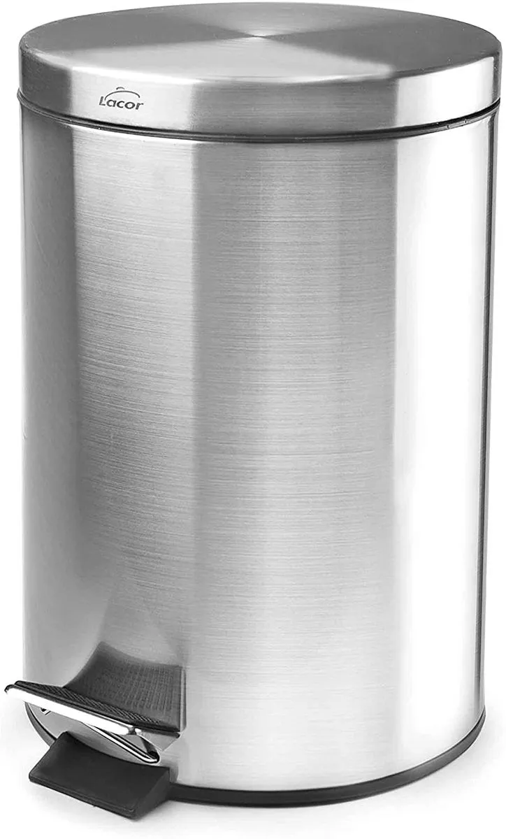 Lacor - Stainless Steel Pedal Dustbin, 12L