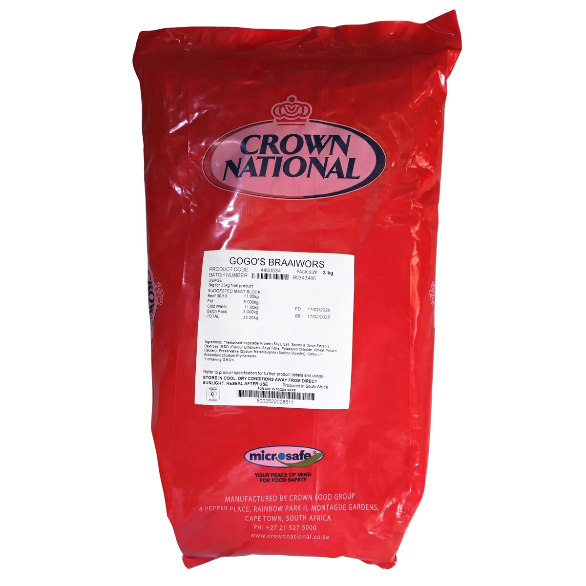 Gogo's Braaiwors Spice Pack 3kg