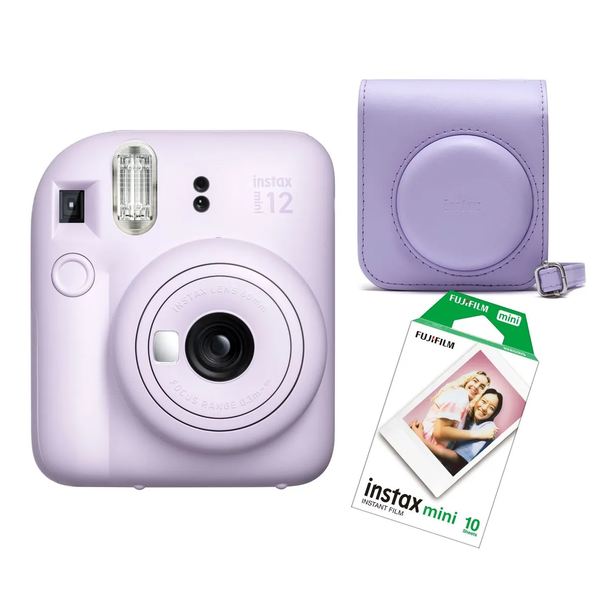 Fujifilm Instax Mini 12 Camera + Case and Film - Lilac Purple
