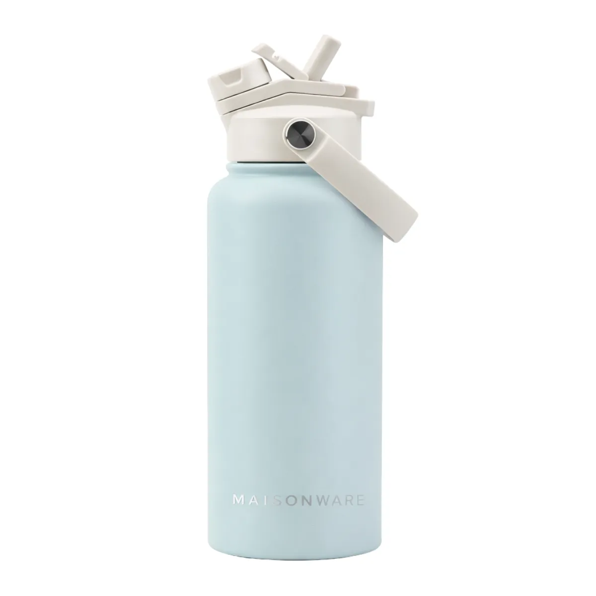 Maisonware | 500ml Stainless Steel Dual Lid Bottle - Blue