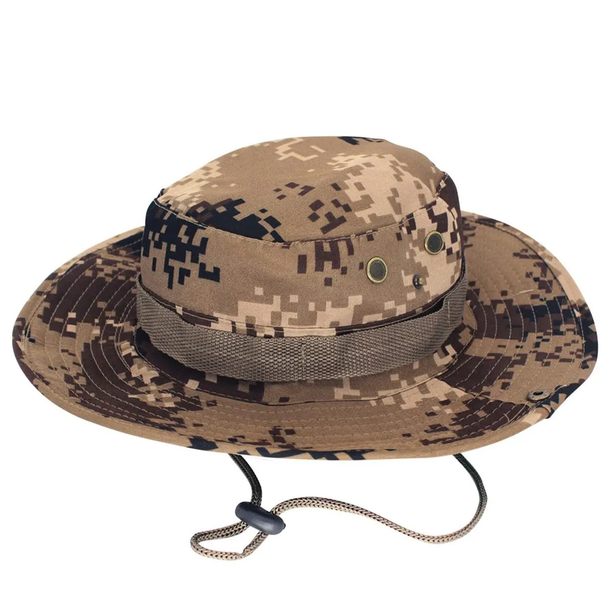 Outdoor Camouflage Hats, Hats, Hunting, Hiking, Camping, Bucket Hats - Brown