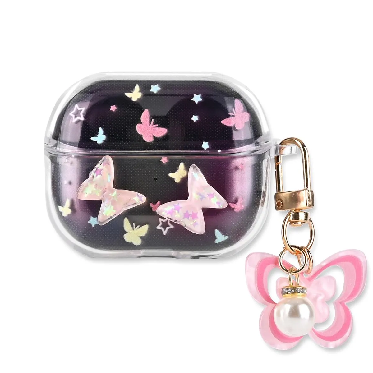 Earbud Cases Compatible with Samsung Galaxy Buds 3&3 Pro Butterfly Pattern - Pink