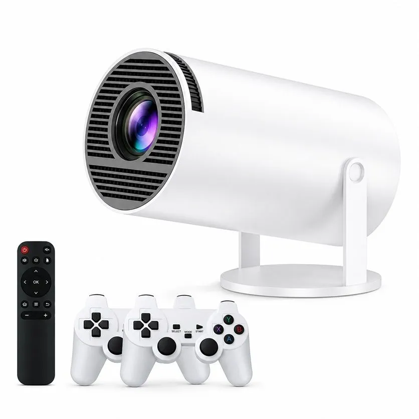 Mini LED Gaming Projector & Android System Auto Focus WiFi 6 & Bluetooth MC