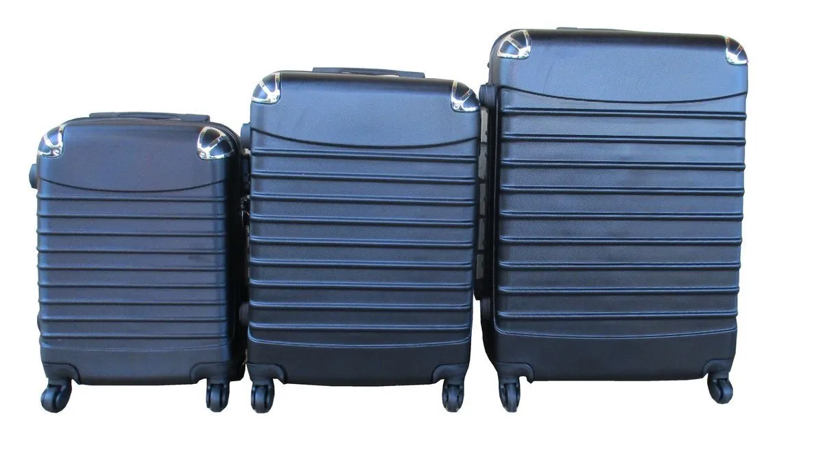 ABS Hardshell Spinner Suitcase Set - Durable, Lightweight, Secure - Set of 3