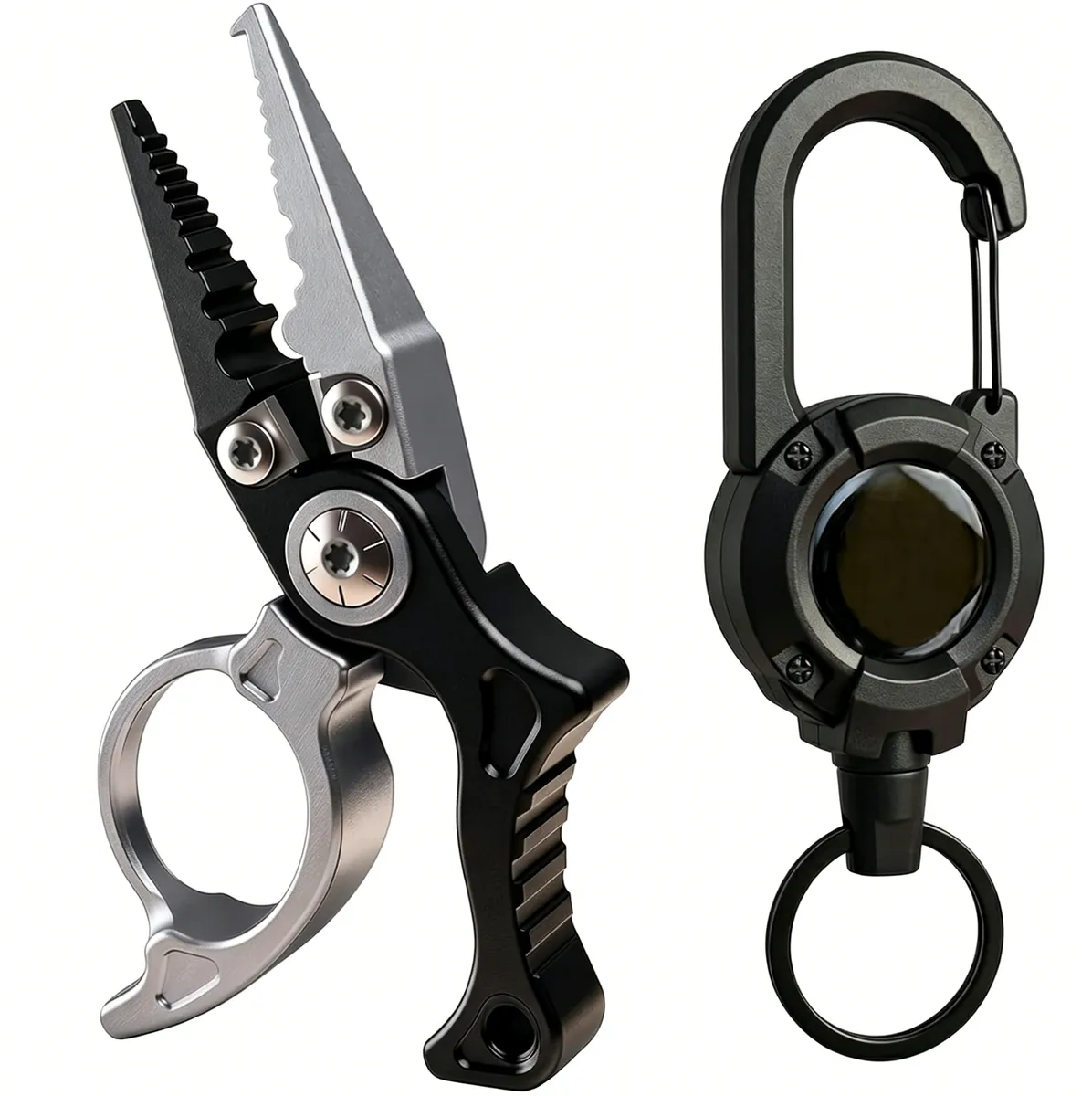Mini Fishing Pliers Tool, Split Ring Pliers with Hook Remover and Zinger
