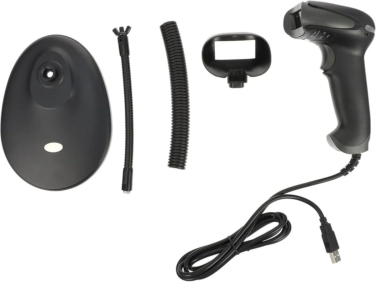 Wired Handheld USB Code Scanner With Light Automatic Scanning For Retail,