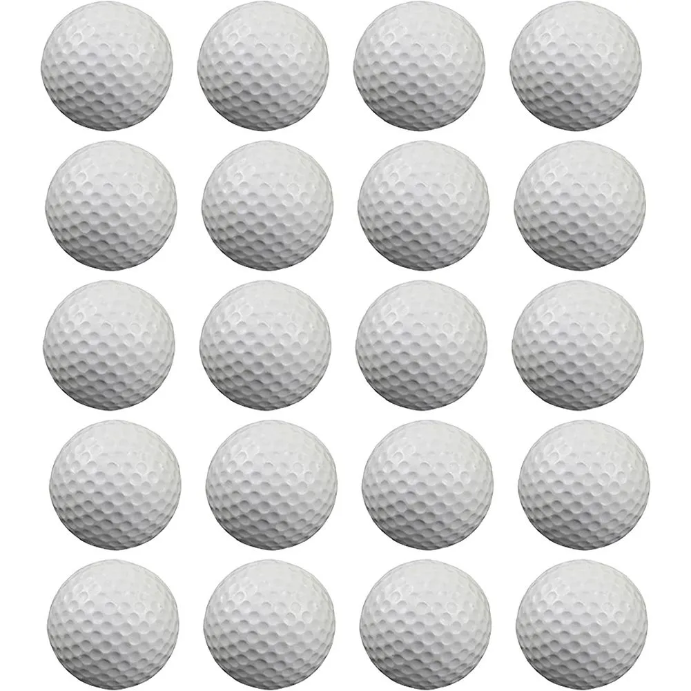 20 Pcs Golf Practice Foam Ball,for Backyard Hitting Mat,White