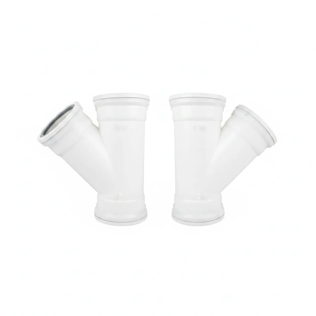 Polypropylene 45-Degree Junction Fitting 110mm for Plumbing - 2 Pack