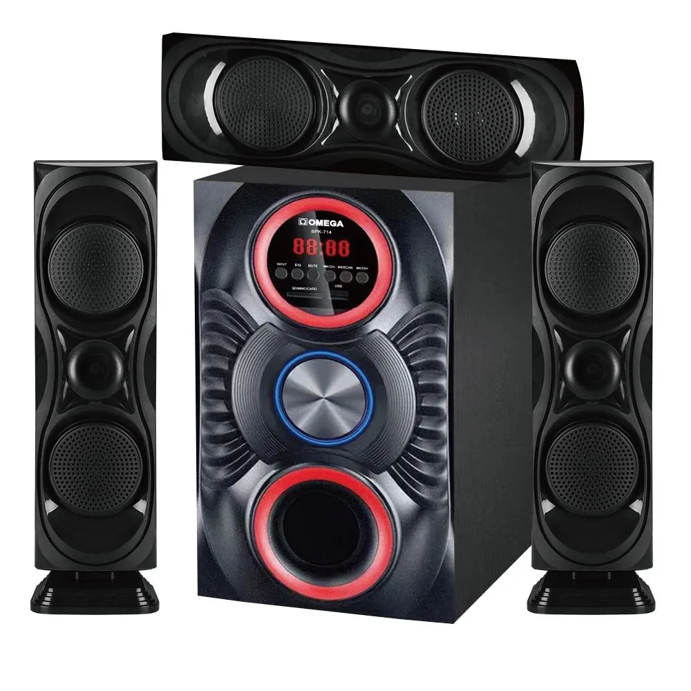 Omega 3.1CH Multimedia Speaker System - Deep Bass & Clear Sound SPK-714