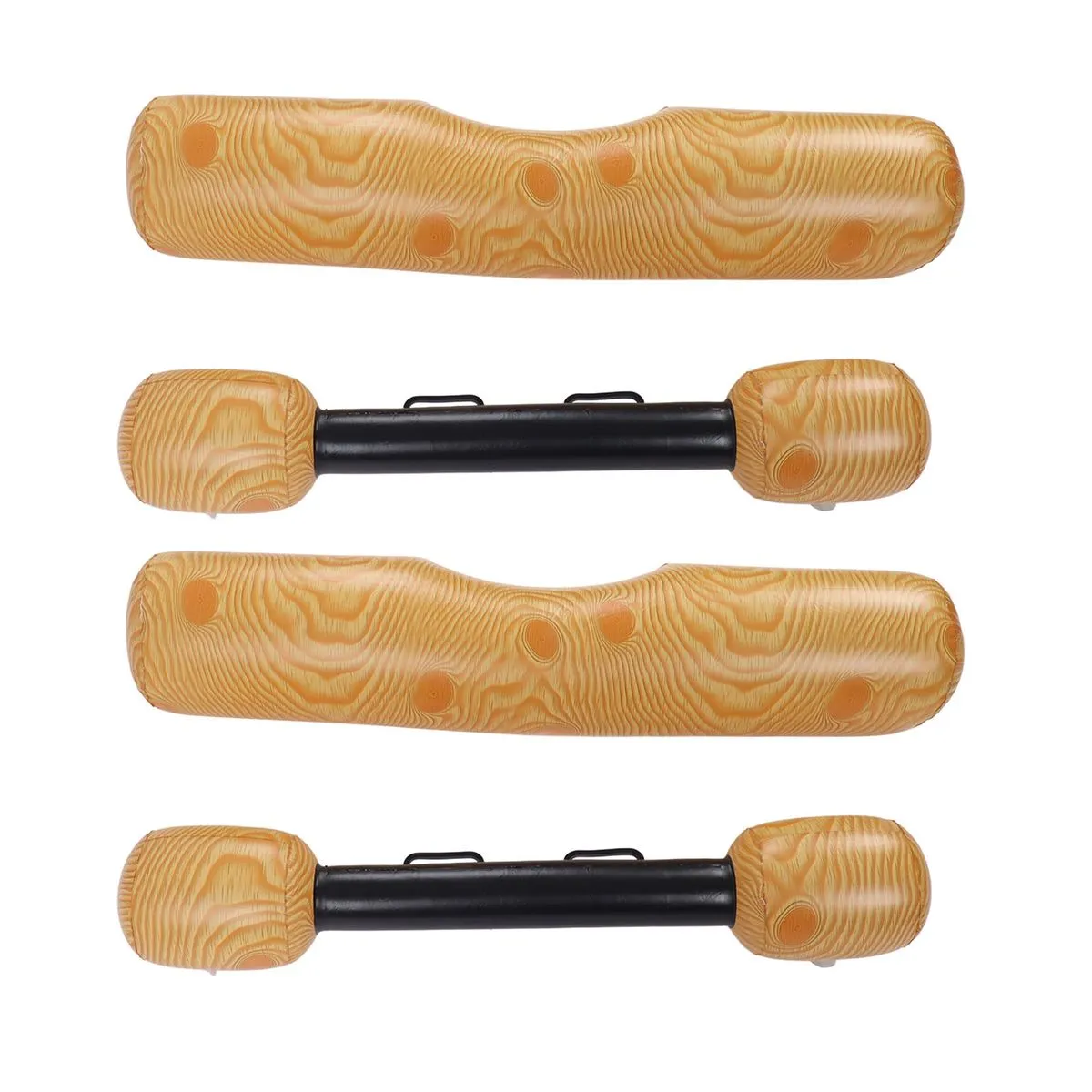 2Pieces Wood Grain Floating Log Rafts Pool Party Water Toys