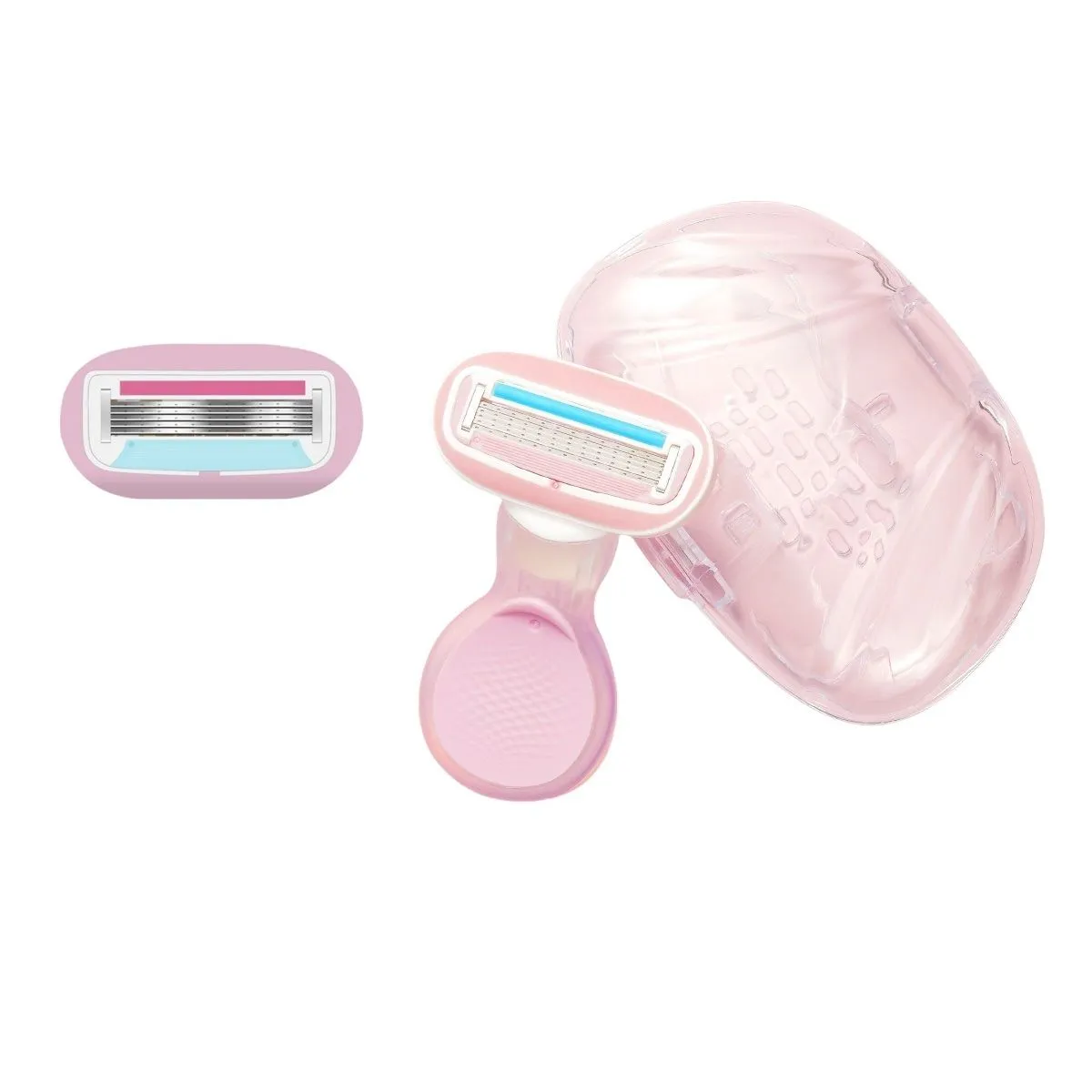 5-Blade Precision Shaving, Mini Razors, Travel Razors for Women - Pink