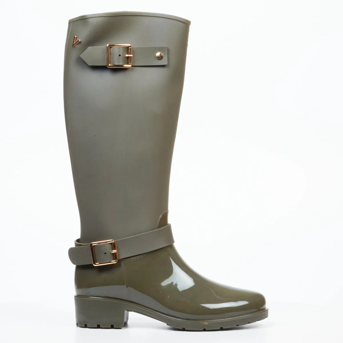 Via Beach Cloudy 1 Women PVC Long Boots - Khaki