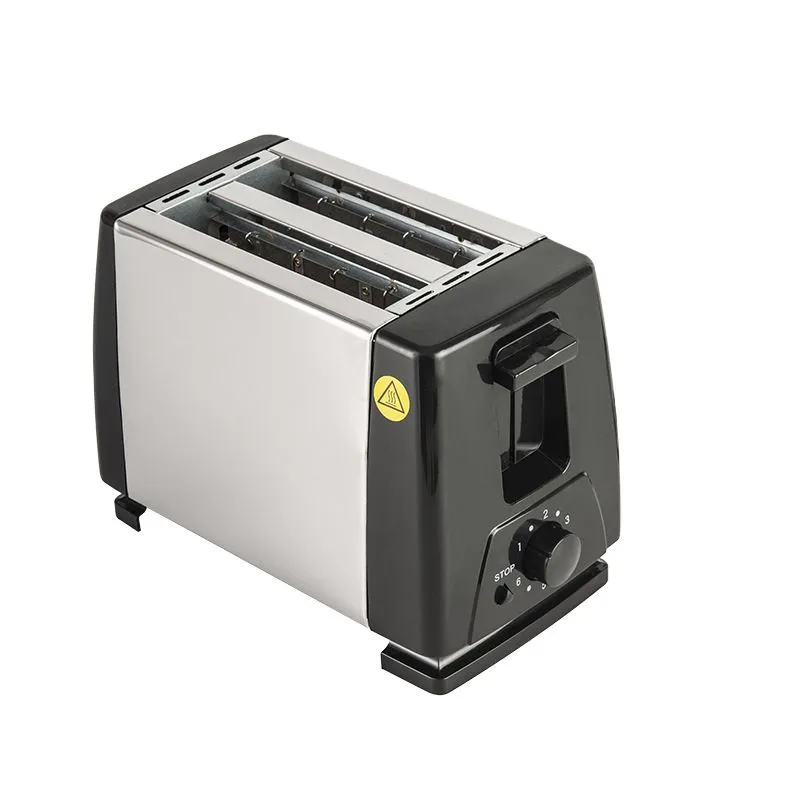 Black Adjustable-Temperature Two-Slice Toaster and Breakfast Sandwich Maker