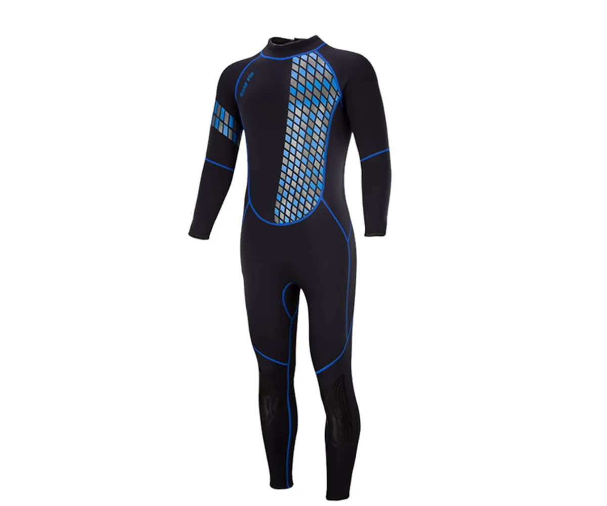 Gold Fin 3mm Back Zip Neoprene Wetsuit for Surfing Snorkeling and Diving