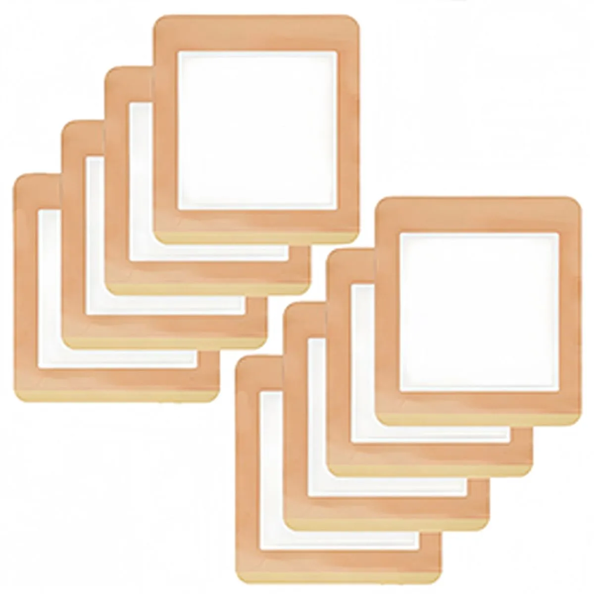 Disposable Self-adhesive Castor Oil Paste Castor Oil Pack x8 - Brown