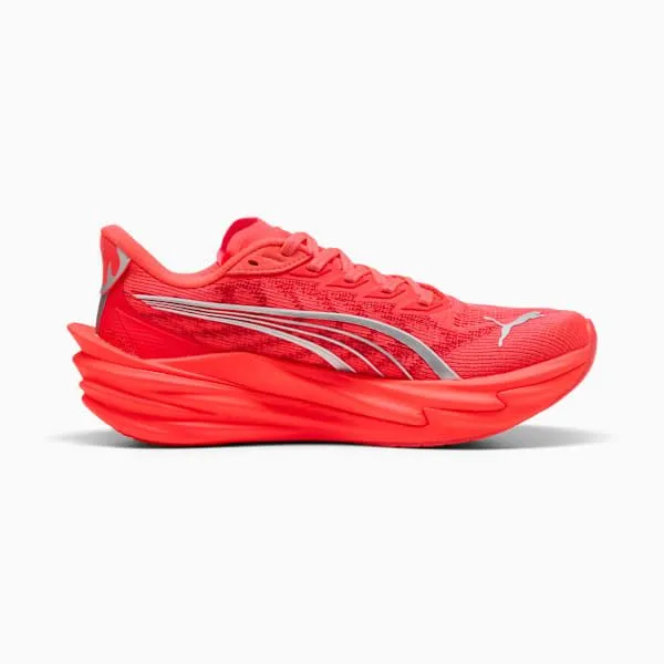 Puma Women's Deviate NITRO 4 Road Running Shoes - Ultra Red/PUMA Silver