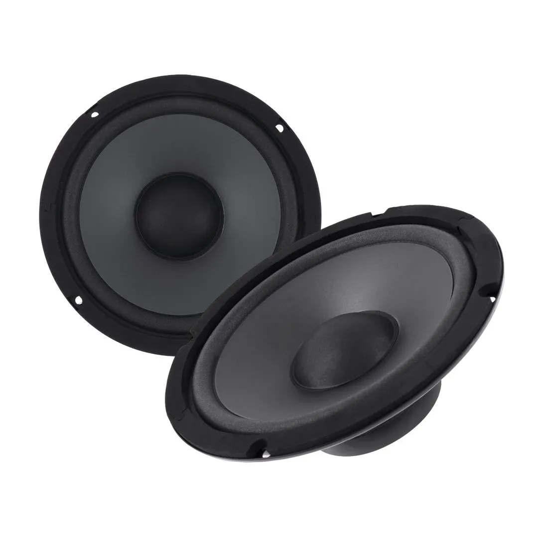 2 Pack Car Speaker Sound System Combo 2-Way 6.5 Inch Coaxial Clear 600W