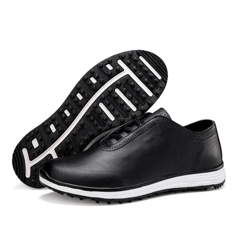 Men's Golf Shoes, Lightweight Spikeless Golf Footwear, Lace-Up - UK 10