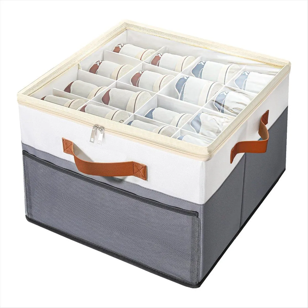 Shoe Storage Organizer Shoe Organizer for Closet Shoes Box Grey
