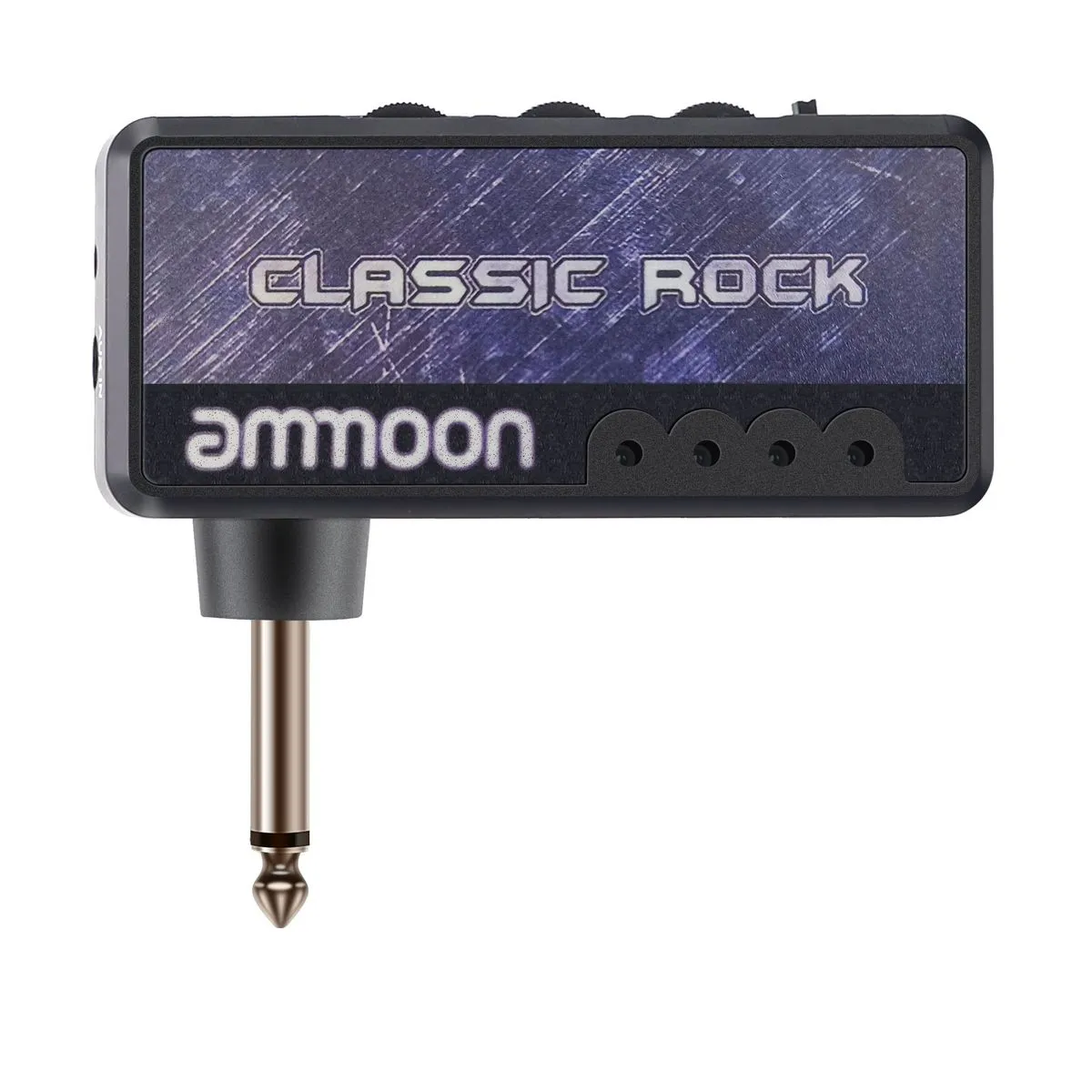 Black Rechargeable Electric Guitar Receiver With Headphone Amplifier