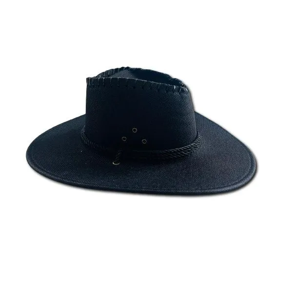 Dress Up Unisex Cowboy Farm Sun Summer Hat - Black