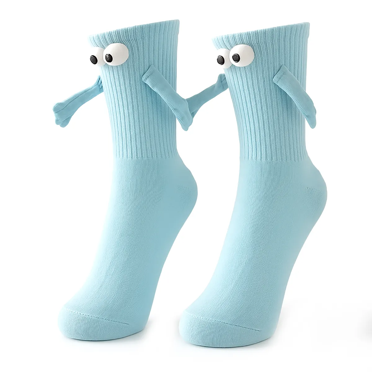 Magnetic Hand-Holding Candy Color Socks for Couples - Blue