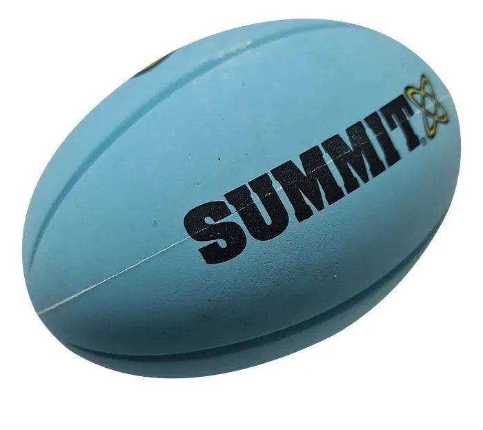 Summit - 12cm Rubber Rugby Ball - Blue