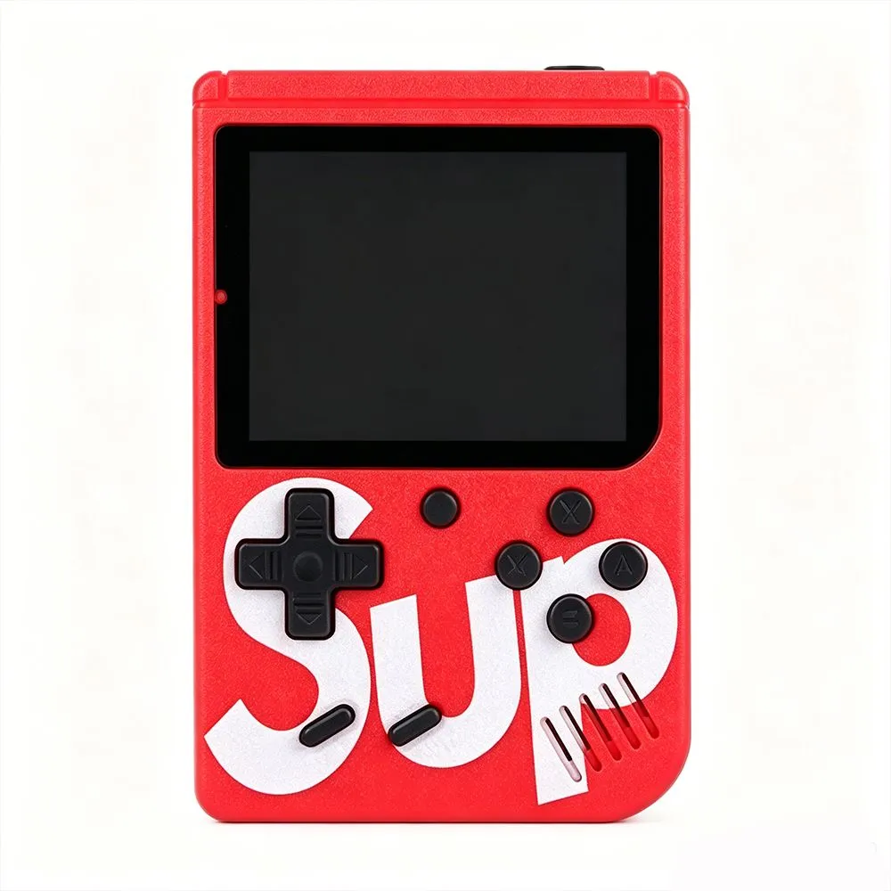 Rechargeable Portable Red Game Console with 400 Games and 3-Inch Display
