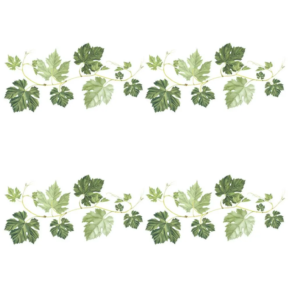 Home Decor Removable Self Adhesive Leaf Vine Wall Sticker Set of 2 (60cm)