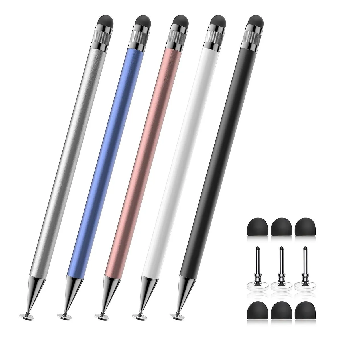 5 Pcs Universal Stylus Pen for Touch Screen, High Precision & Sensitivity - Colorful