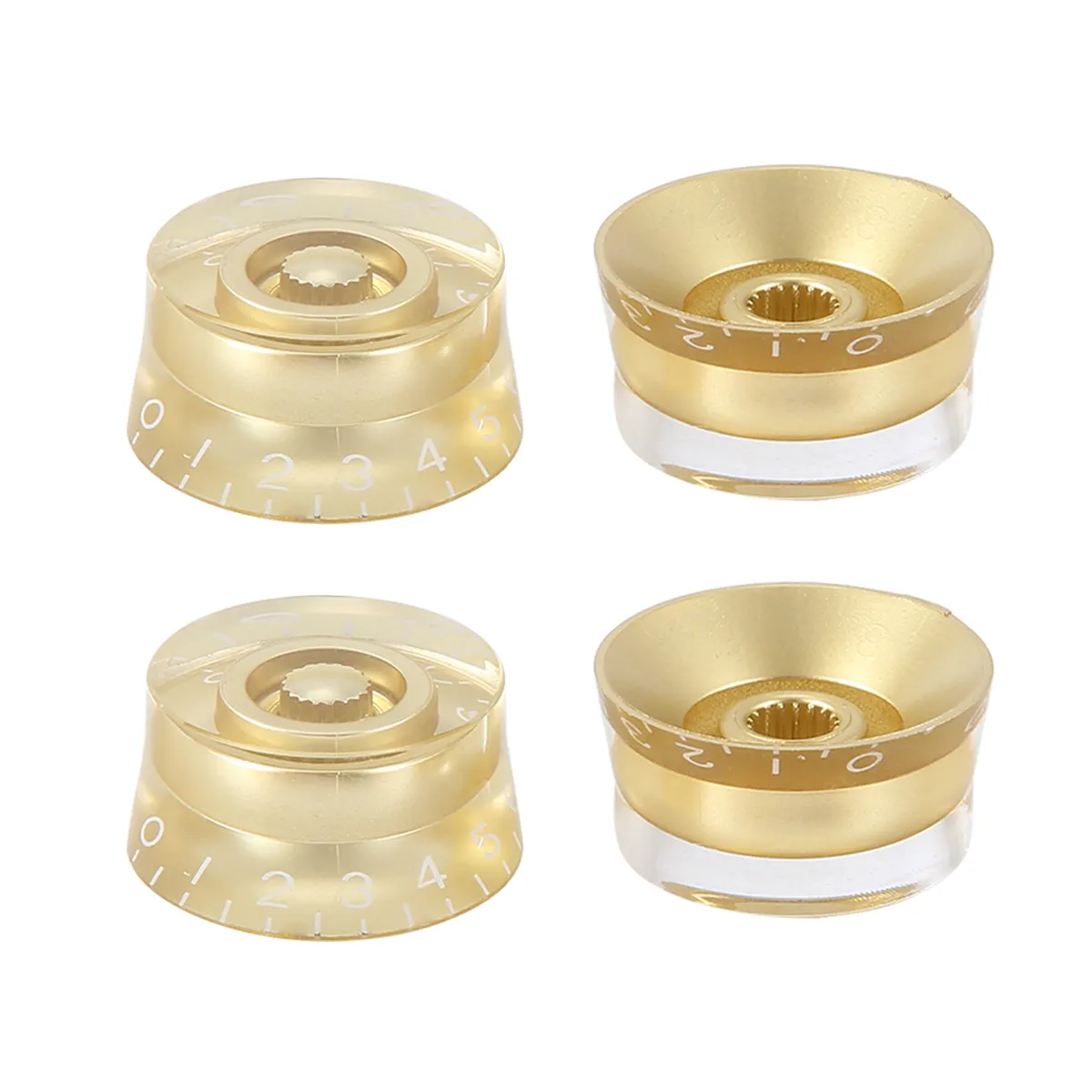 Electric Guitar Speed Knobs LP Knob Parts Replacement Gold 4 Pcs