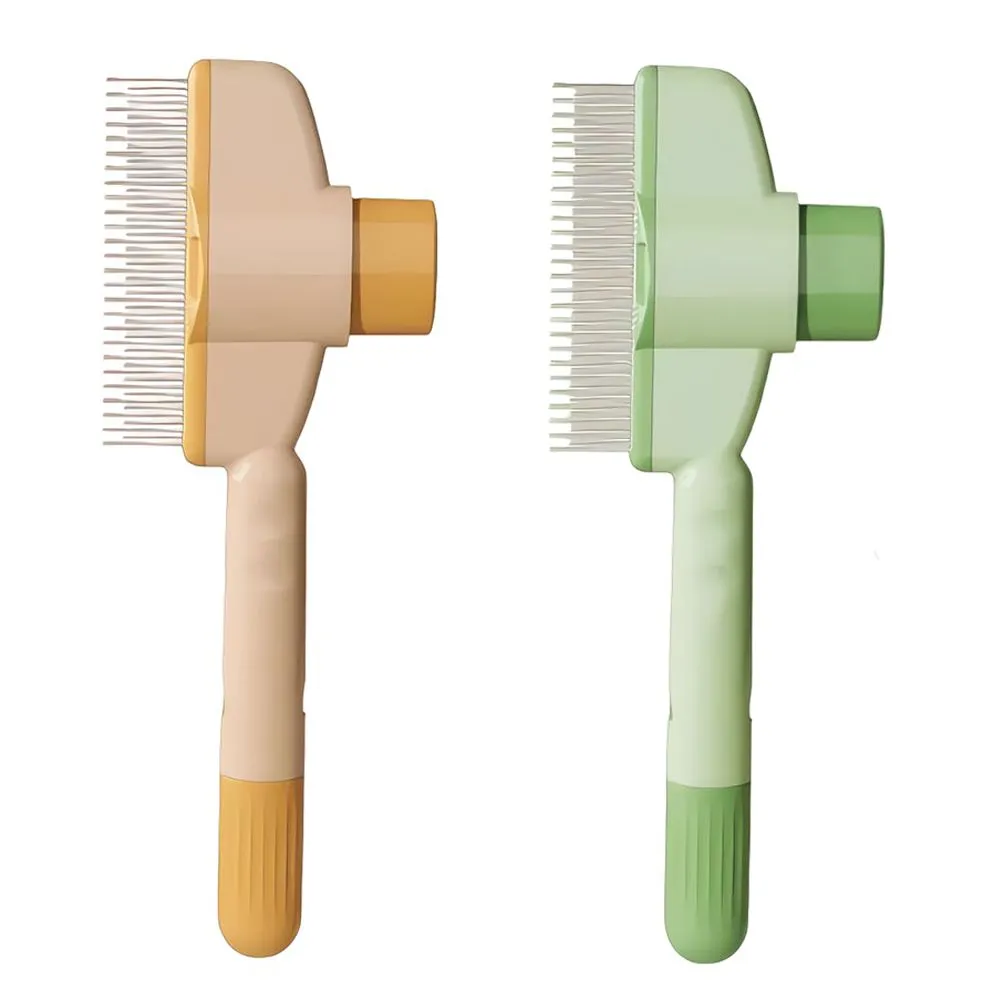2 Pieces Pet Grooming Brush, with Stainless Steel Teeth for Cats, Dogs