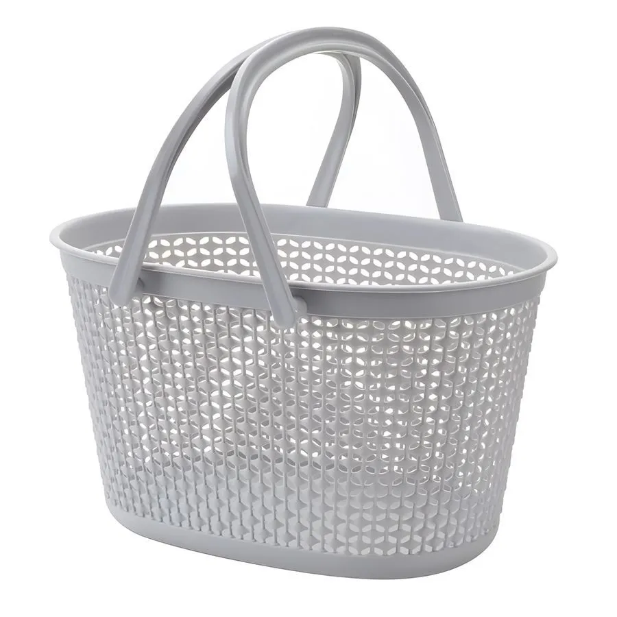 Beads Pattern Oval Medium Home Storage or Shopping Basket with Handles