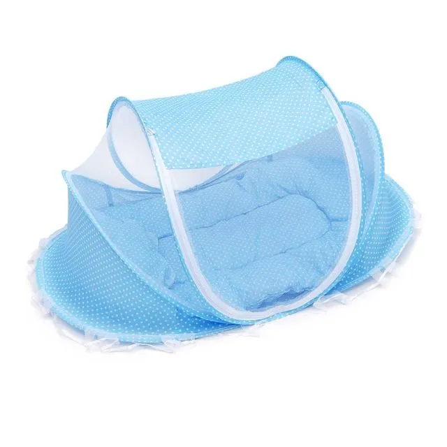 Foldable Portable Children Mosquito Nets Baby Bed - Blue