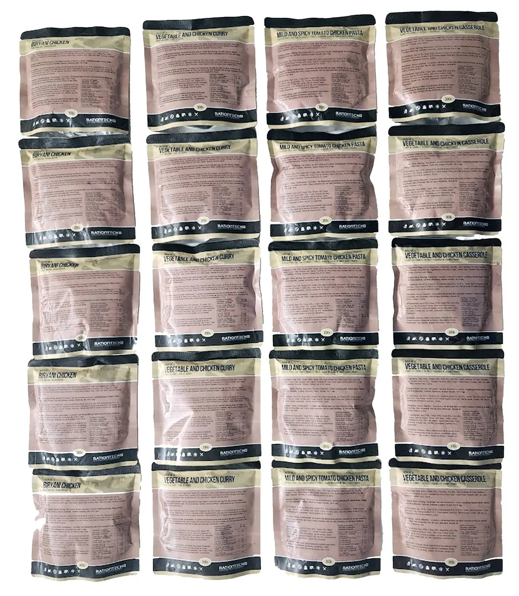 CHICKEN MIXED MEALS PACK (20 meals) 20 MRES - Menu 5A