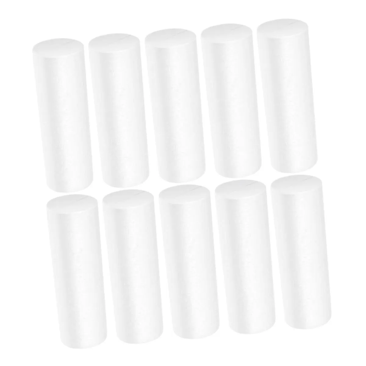 10pcs Unique Foam Cylinders for DIY Crafts Sturdy Lightweight Foam