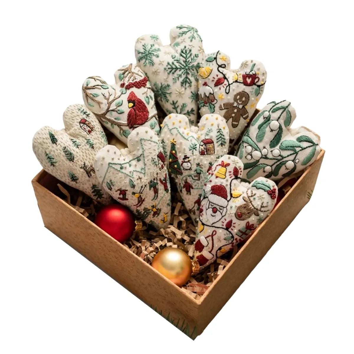 DIY Heart EmbroideryChristmas Decoration Embroidery Set,