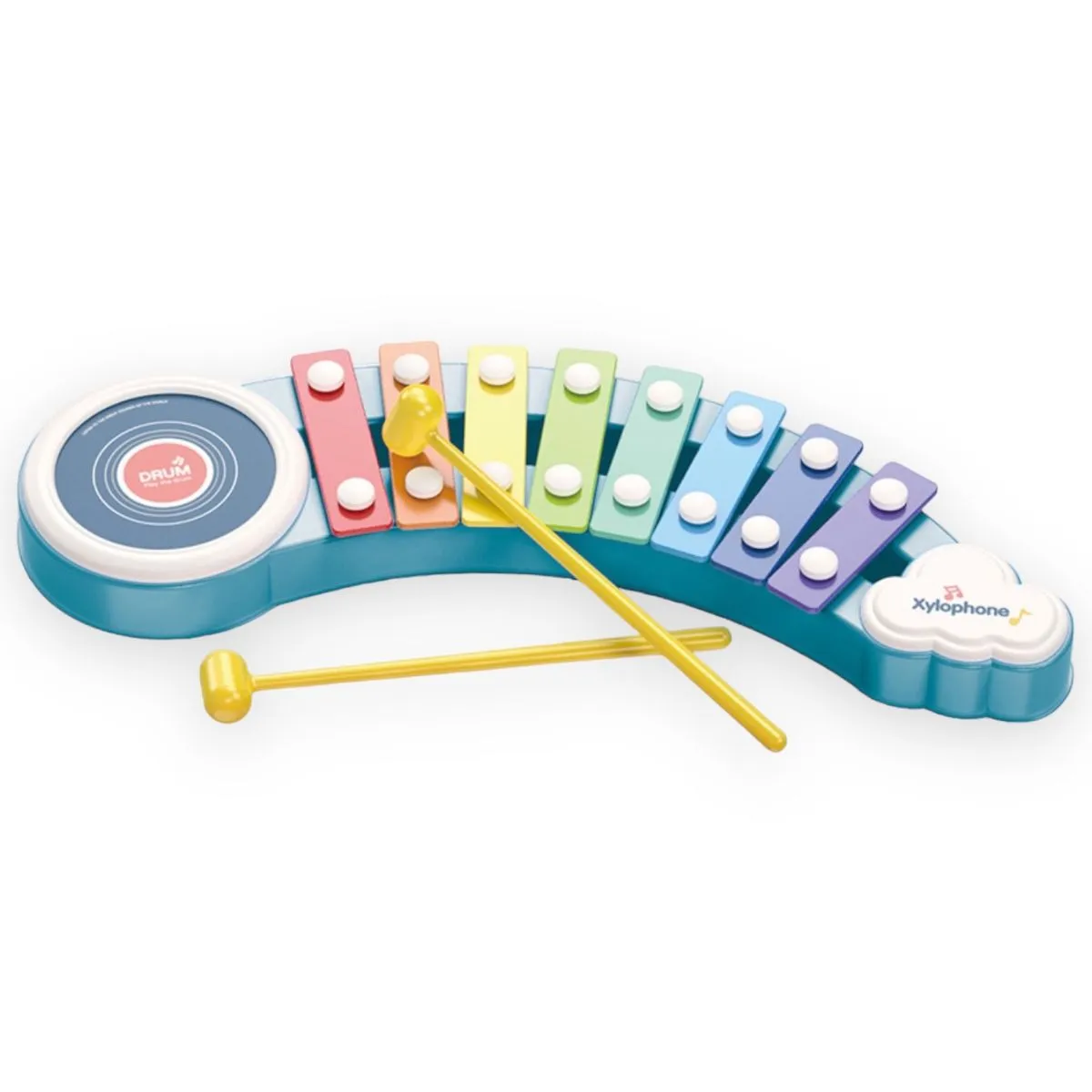 Cloud Xylophone Activity Play Instrument - Piano Musical Toys for Babies - Blue