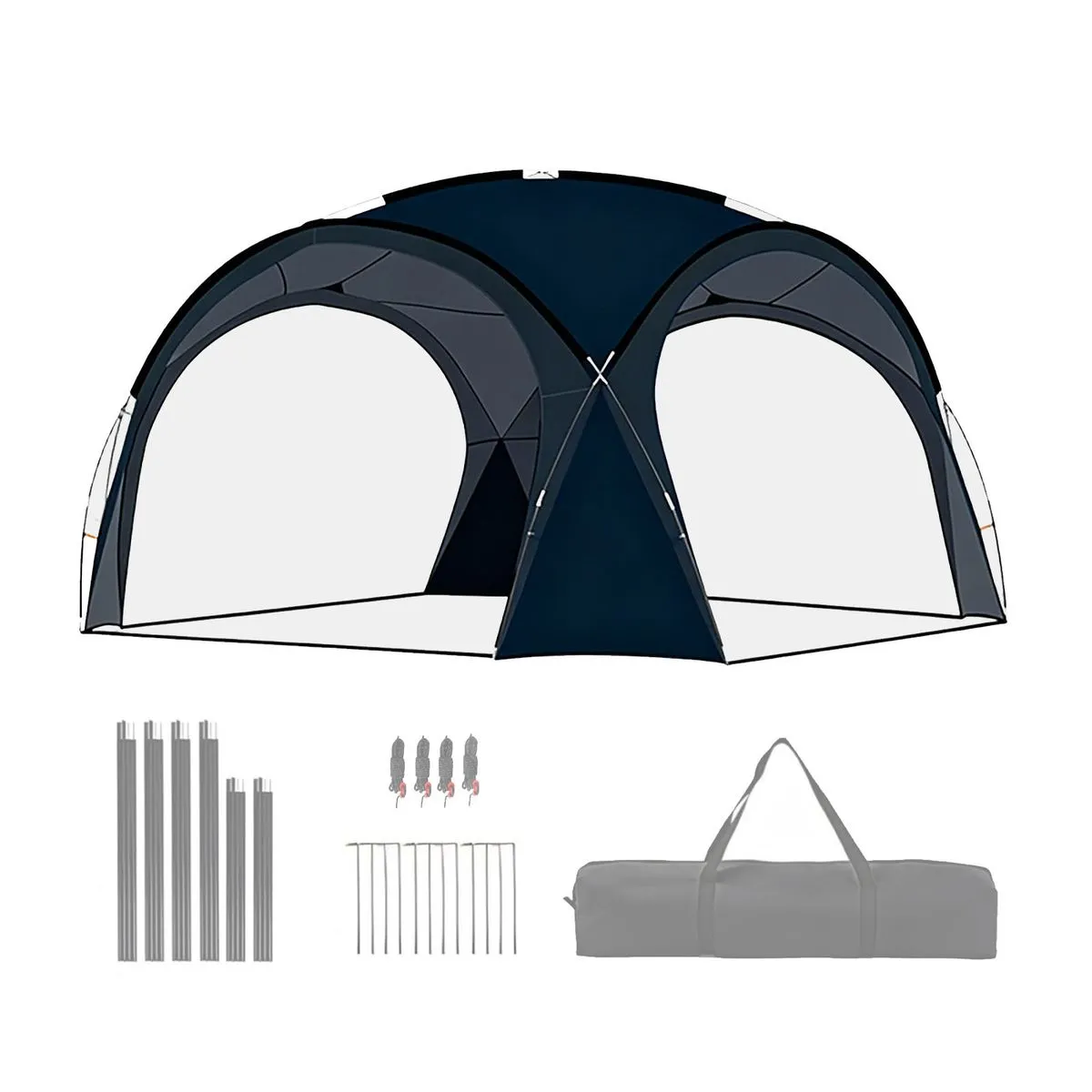 Event Shelter with Steel Poles Canopy Tent and Gazebo Combo Outdoor Camping