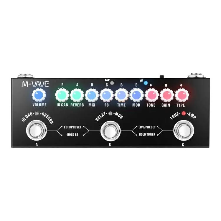 M-VAVE Cube Baby Acoustic Multi-Effects Pedal - Black - Electric