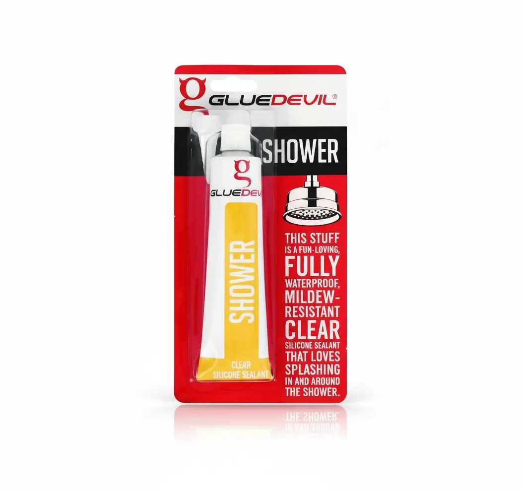 Glue Devil Clear Silicone Adhesive 90ml for Showers and Bathrooms