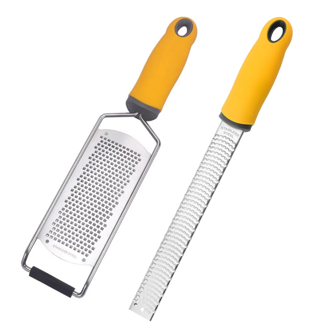 Bestby - Stainless Steel Cheese & Lemon Grater with Ergonomic Handle- 2Pack