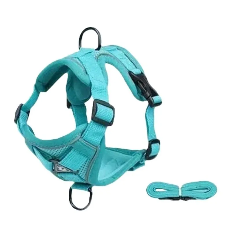 Escape Proof Cat Harness and Leash Set Adjustable for Kittens and Cats - Blue