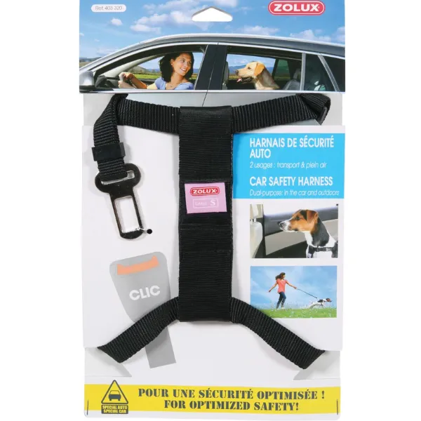 Zolux Car Safety Harness for Pets - Secure One-Click Seatbelt